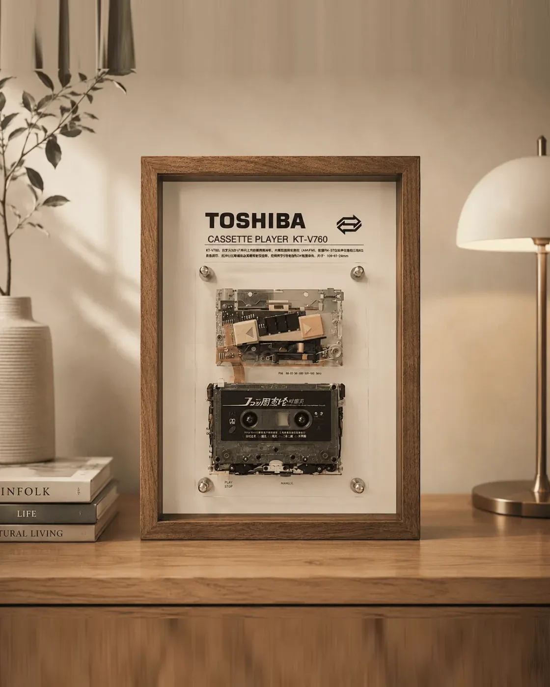 Vintage Cassette Player Display Frame · KT-V760
