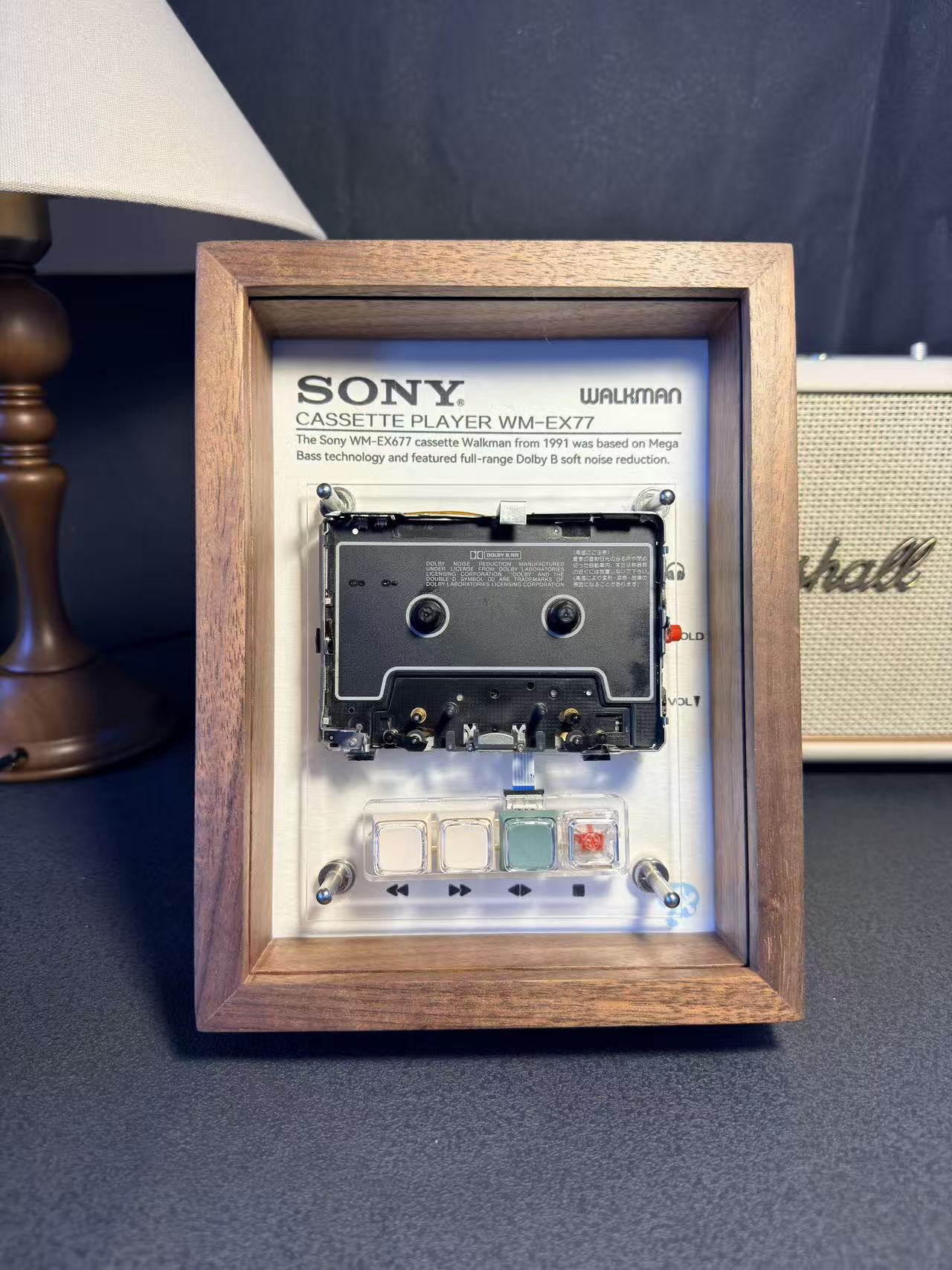 Vintage Cassette Player Display Frame · WM-EX77